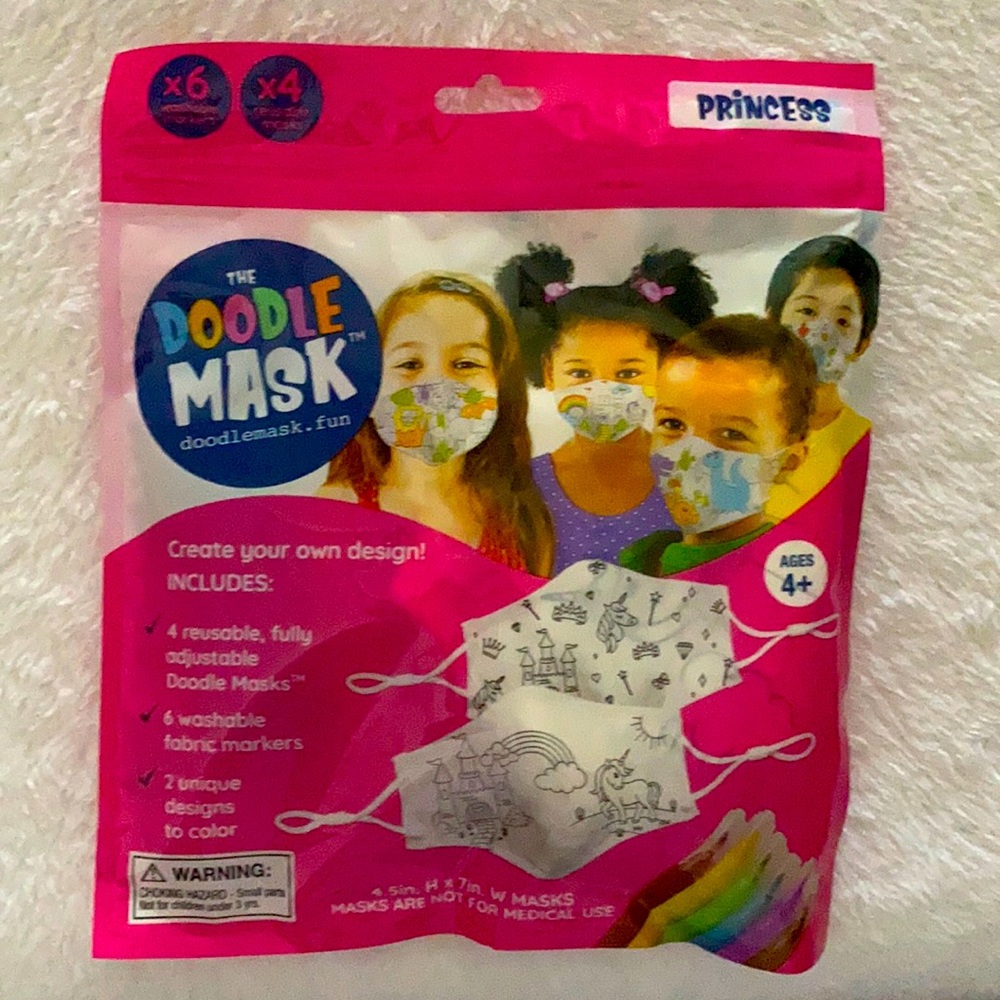 🌟5/$15 🆕 Doodle Mask Pack (Princess)
